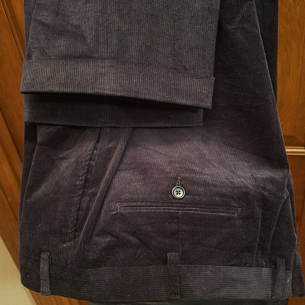 Loro Piana Corduroy Pants, Navy Blue 👖 🇮🇹 - Picture 3 of 5